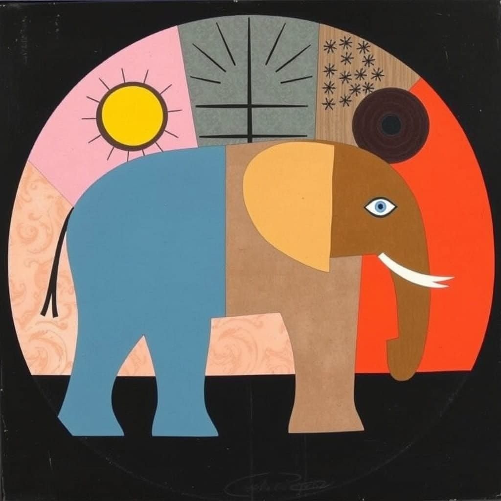 Surrealist Cubist Portrait of the Elephant Man