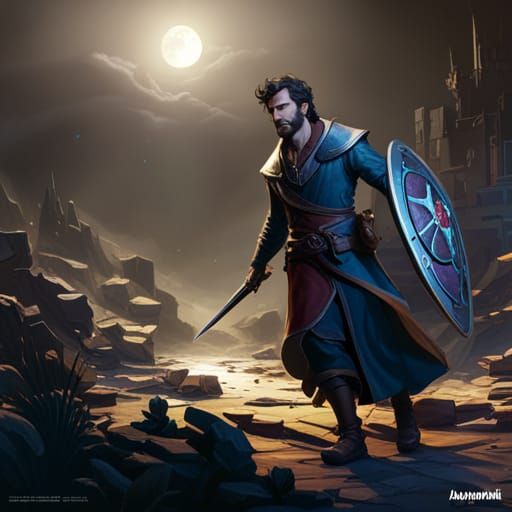 Dark Fantasy Warrior Concept Art in 8k