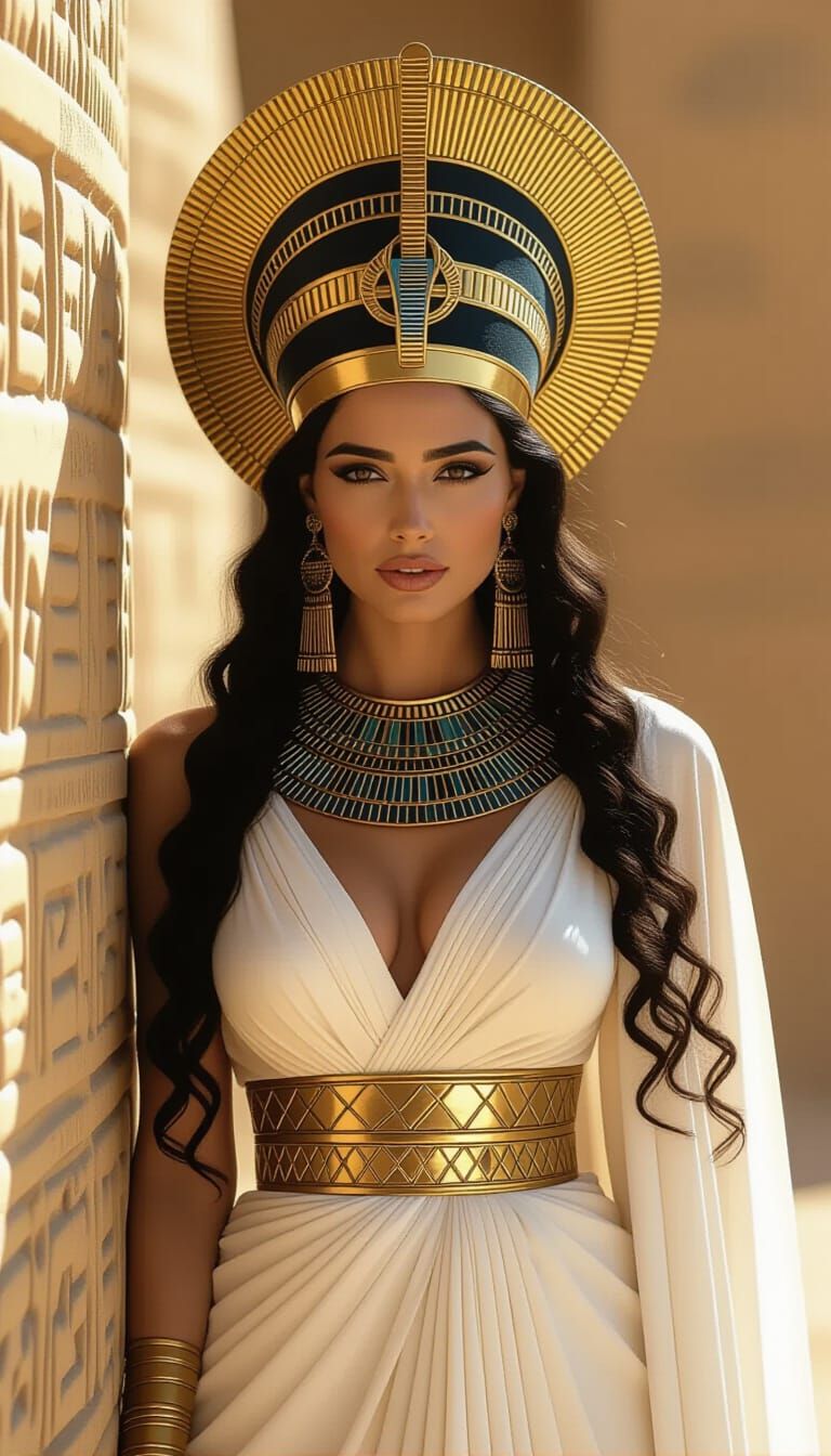 Mesmerizing Woman in Ancient Egypt, Cinematic Film Still