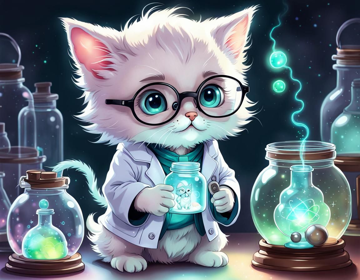 Kitty cloning herself