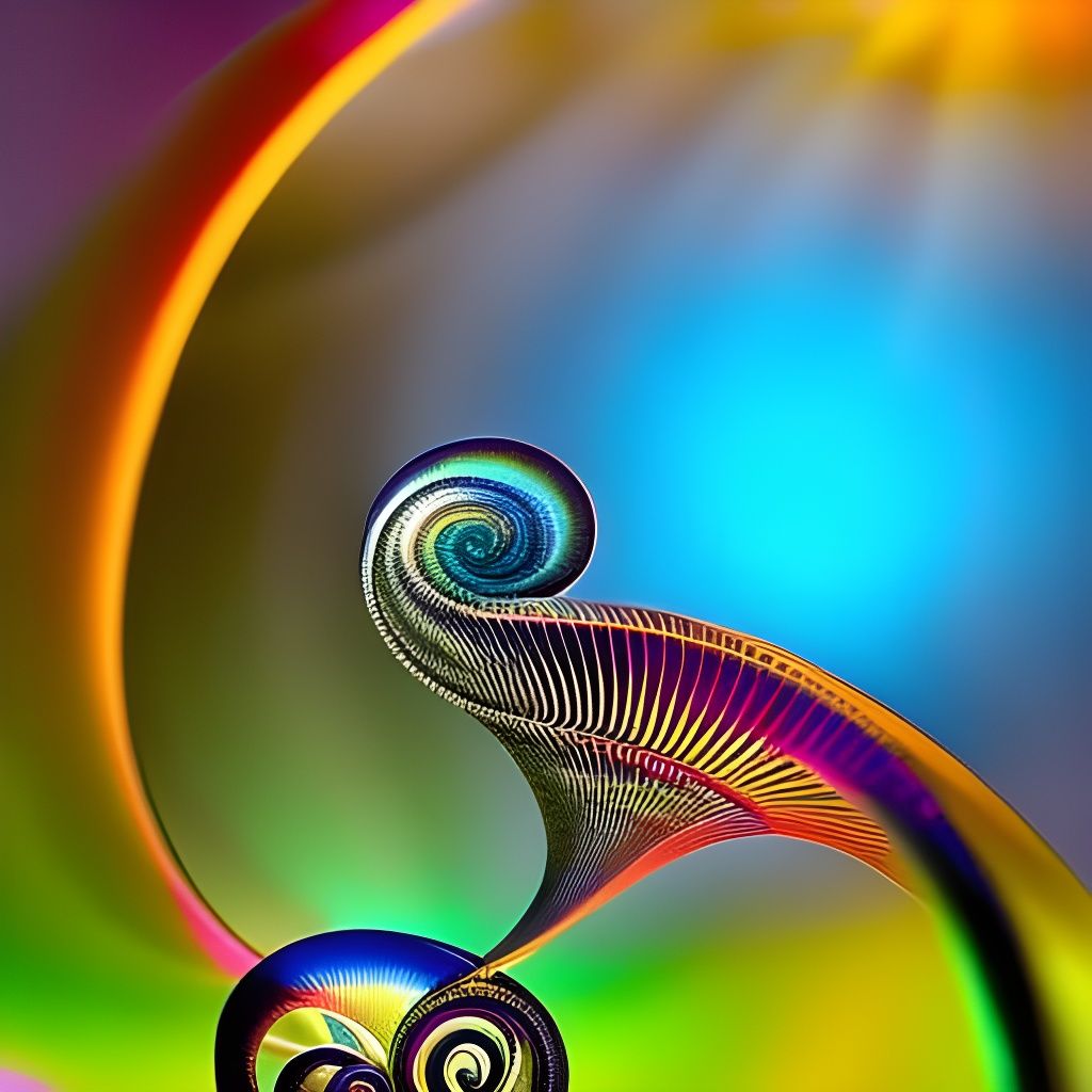 Radiant Snails Entwined in Volumetric Light