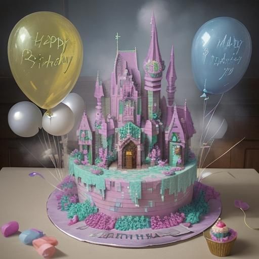 Minecraft Birthday Party in Kinkade Style