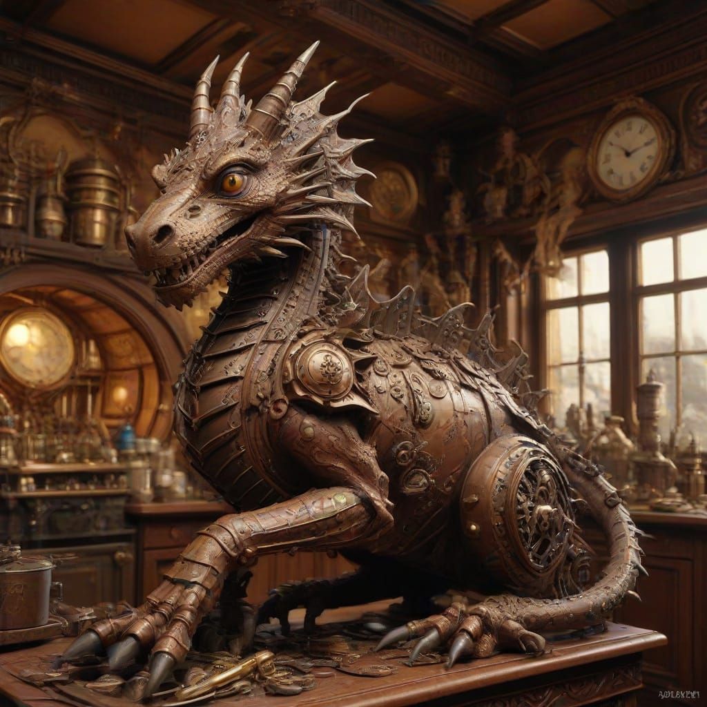 Steampunk Chocolatier Shop with Edible Automatons