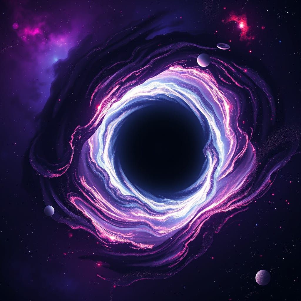 Cosmic Vortex in Vibrant, Swirling Hues