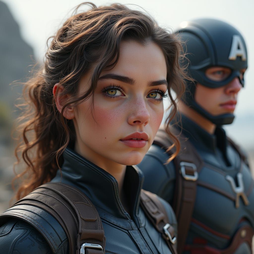 Avengers Recruit in Dystopian Landscape, Matte Painting