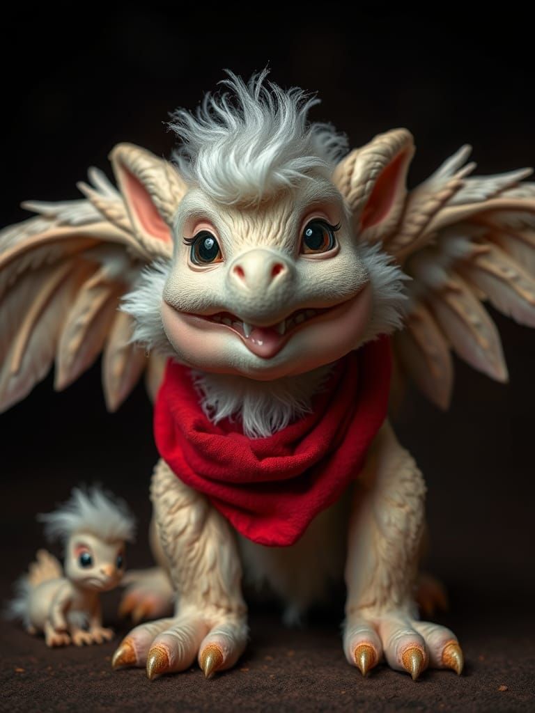 Adorable Griffin Baby Generated by AI