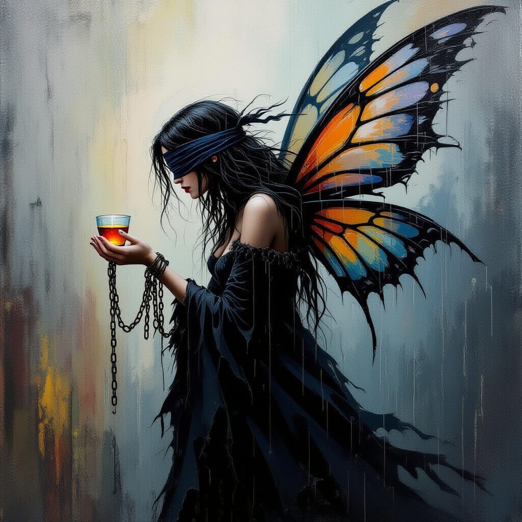 Enigmatic Fairy with Glass Earth: Fantasy Concept Art