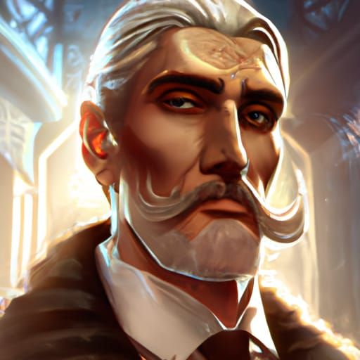 Detailed Portrait in Volumetric Lighting Style