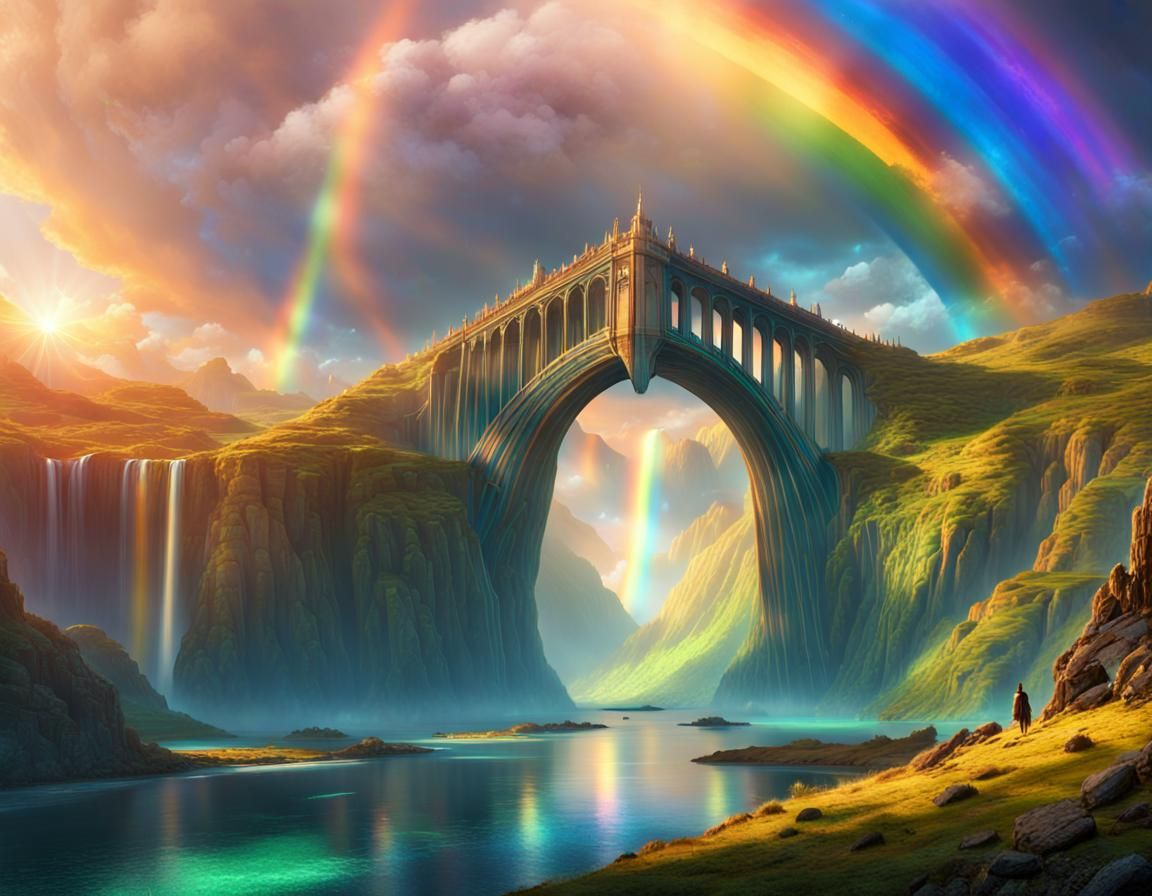 Luminous Rainbow Bridge to Asgard: Cosmic Landscape