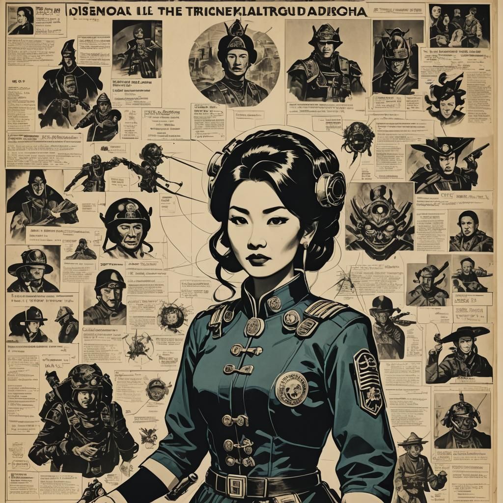 Cyberpunk Ninja Super-Villainess Awaits Weirdness