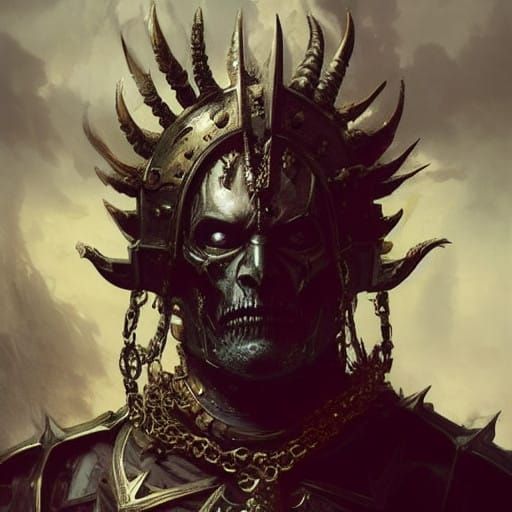 Surreal Demon King in Gothic Armor