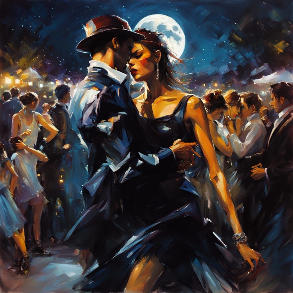 Fantasy Party Under Moonlight: A Vibrant Scene