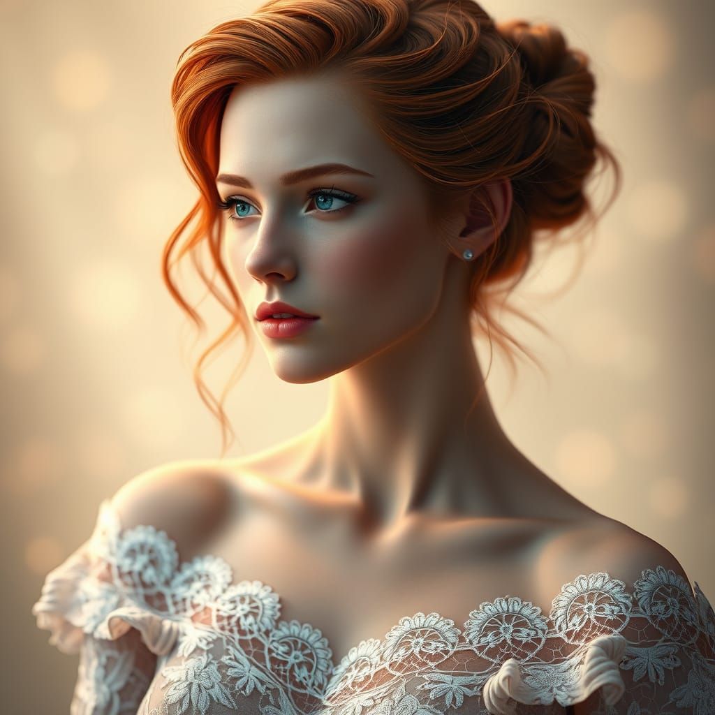 Ethereal Beauty in a Whimsical Gown