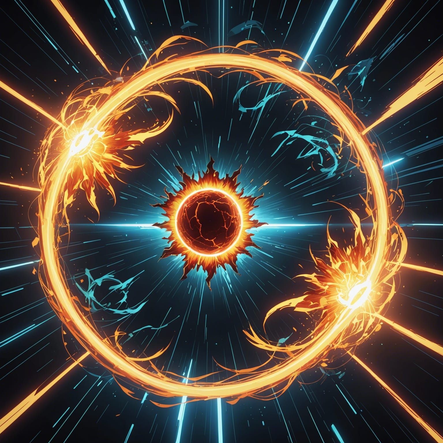 Subatomic Collisions Release High Energy: Anime Style