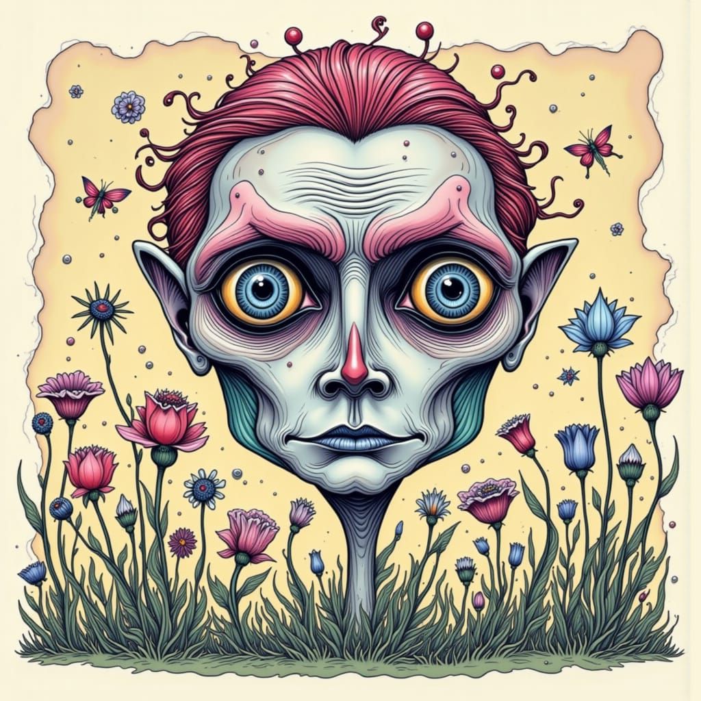 Stylized Caricature Portrait in Unique Artistic Style