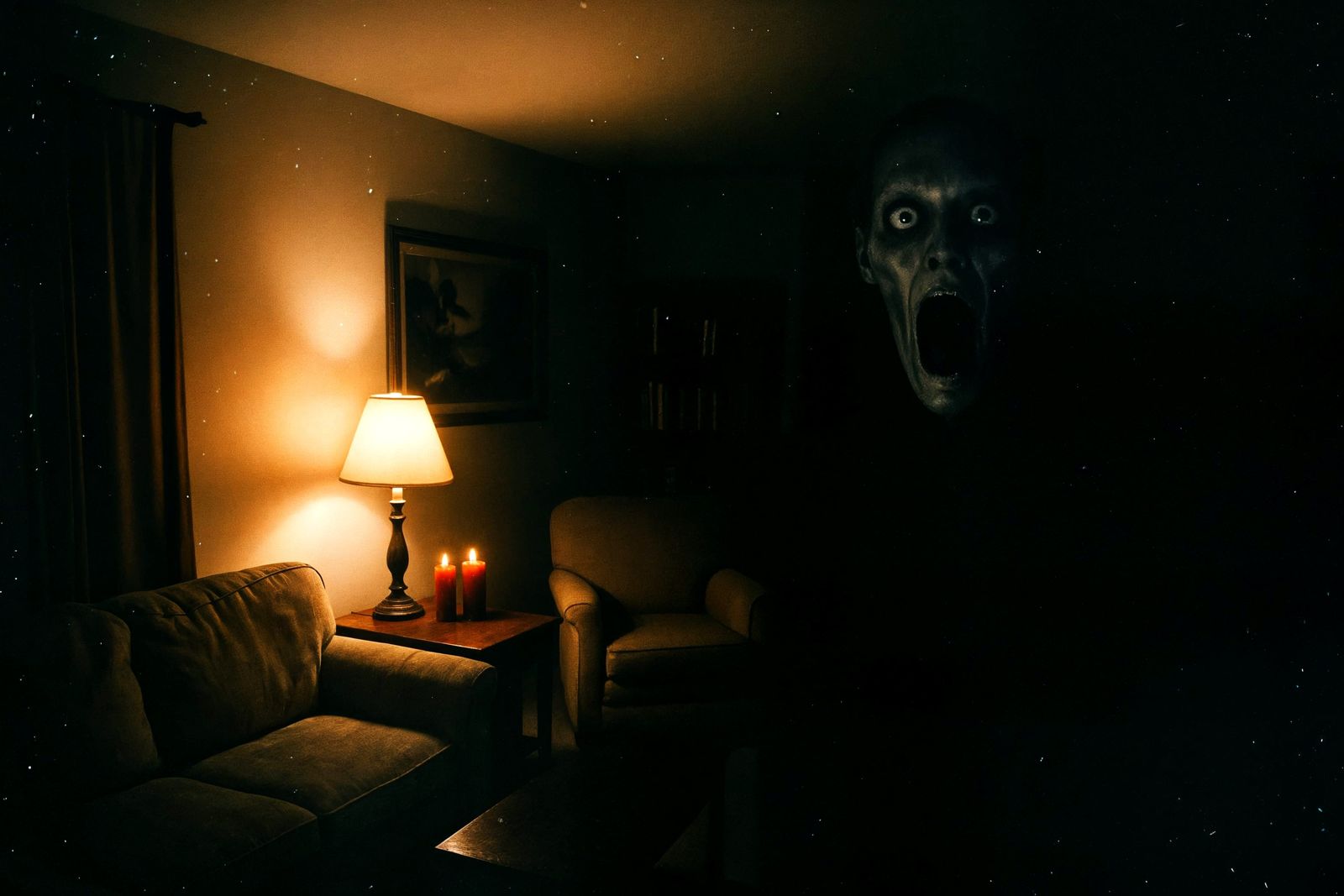 Uneasy Figure Captured in Raw Flash Photography