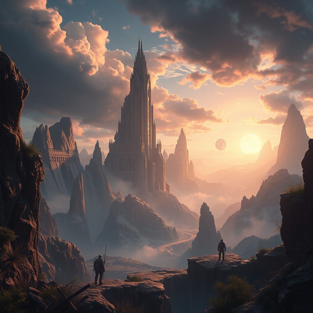 Fantastical Realm Art Piece in Unreal Engine 5 Style