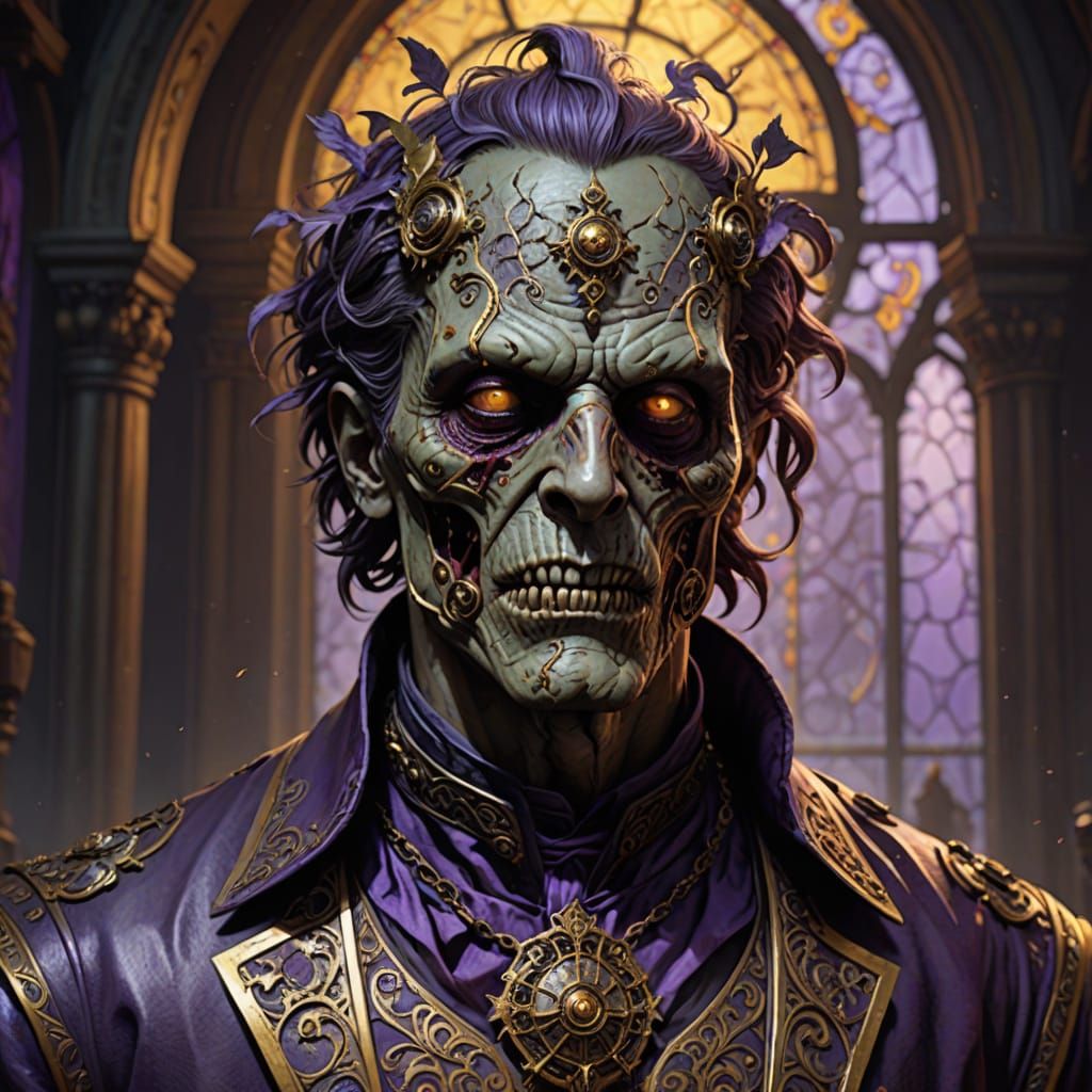 Steampunk Zombie with Victorian Mask - Dark Fantasy Art
