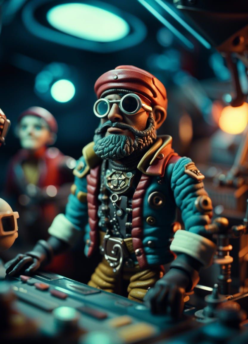 Captain Nova of the Pirate Starship Beetleguise (Stop Motion Animation)