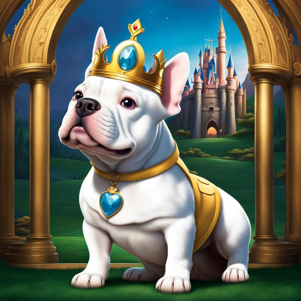 American Bully Puppy as Disney Pixar Princess