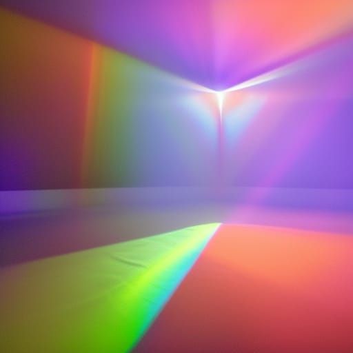 Rainbow Light Refraction in Foggy Cubic Room