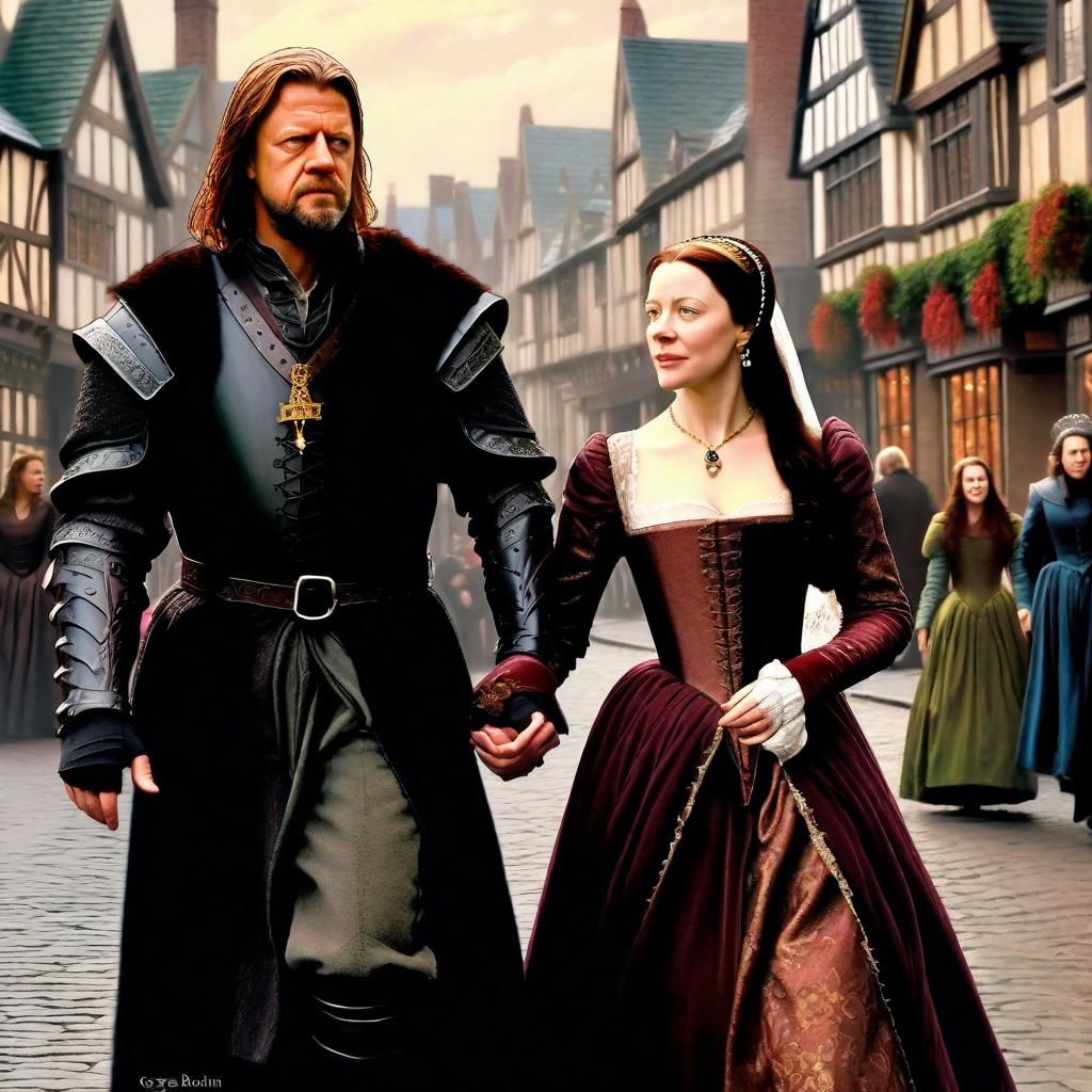 Ned Stark Takes A Walk With Anne Boleyn (just pretend they don’t have heads?)