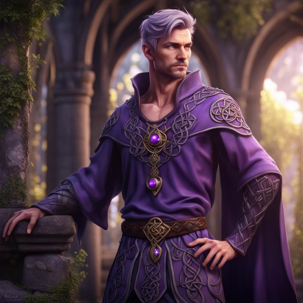 Medieval Anime Faerie with Celtic Knot Tunic