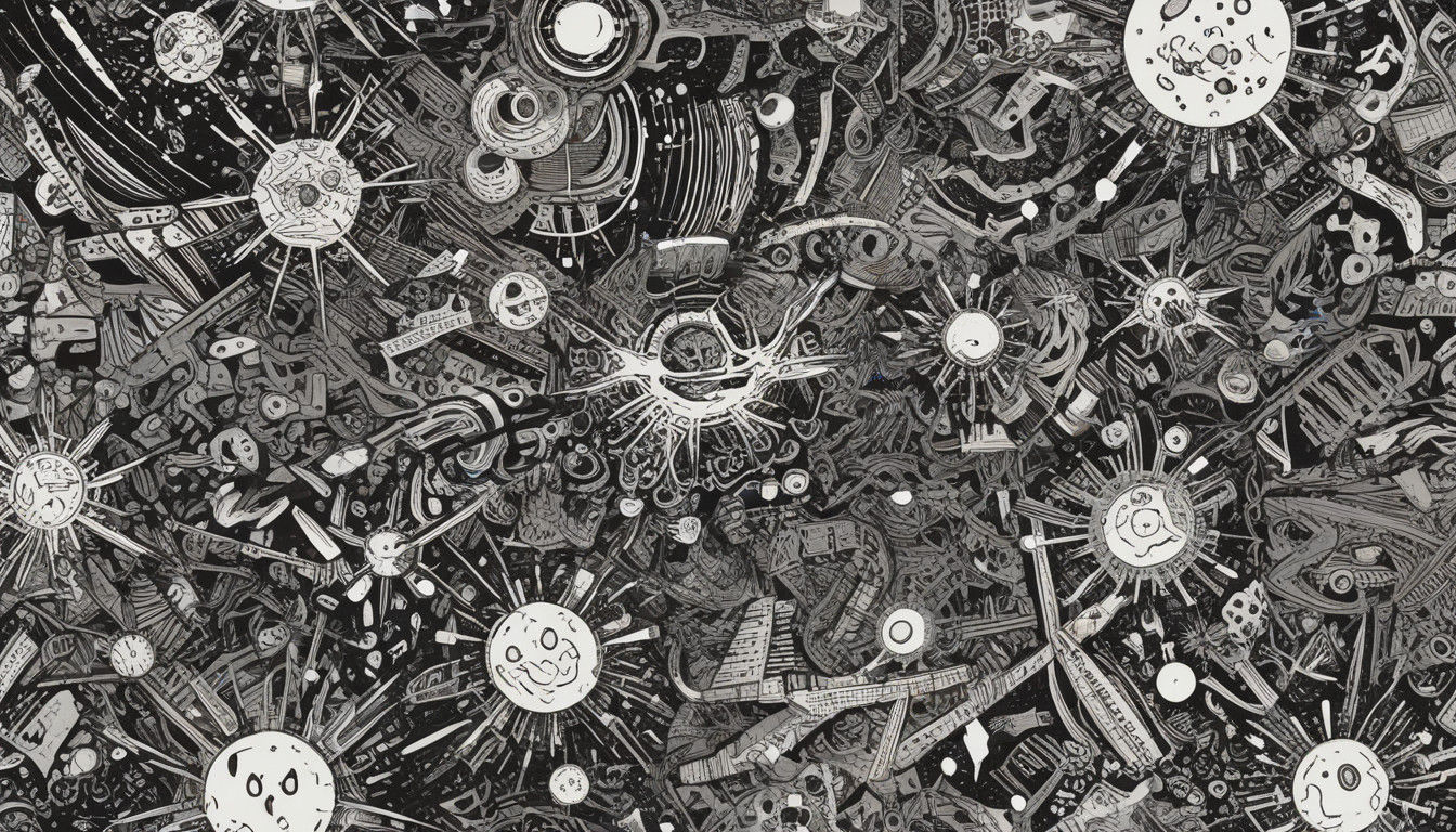 Retro Comic Book Art in Distressed 1975 Style