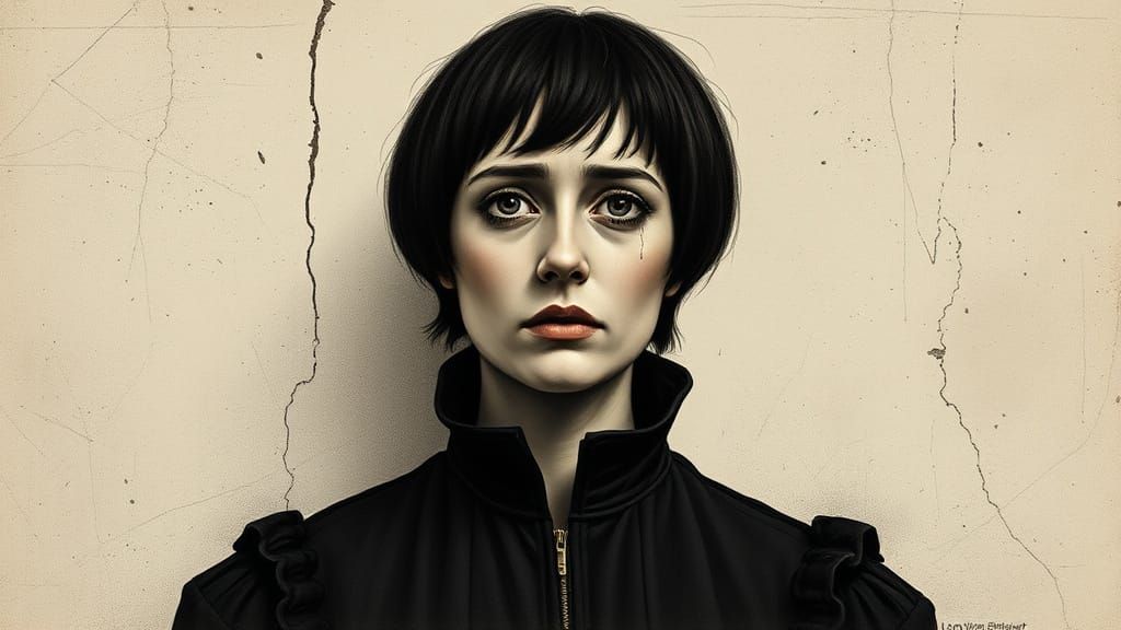 Joan of Arc in Renaissance Jacket, Dark & Moody