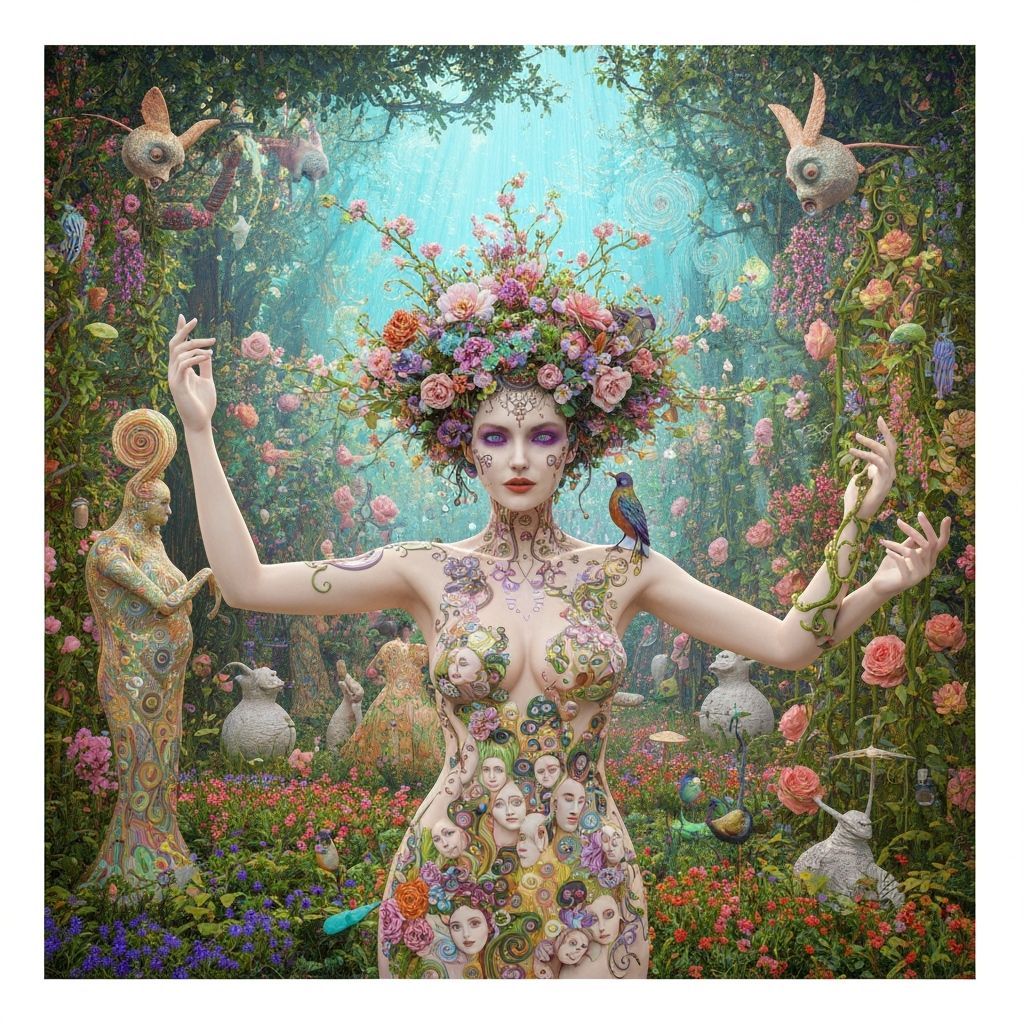 Ethereal Spirits Dancing in Starry Night Dreamscape