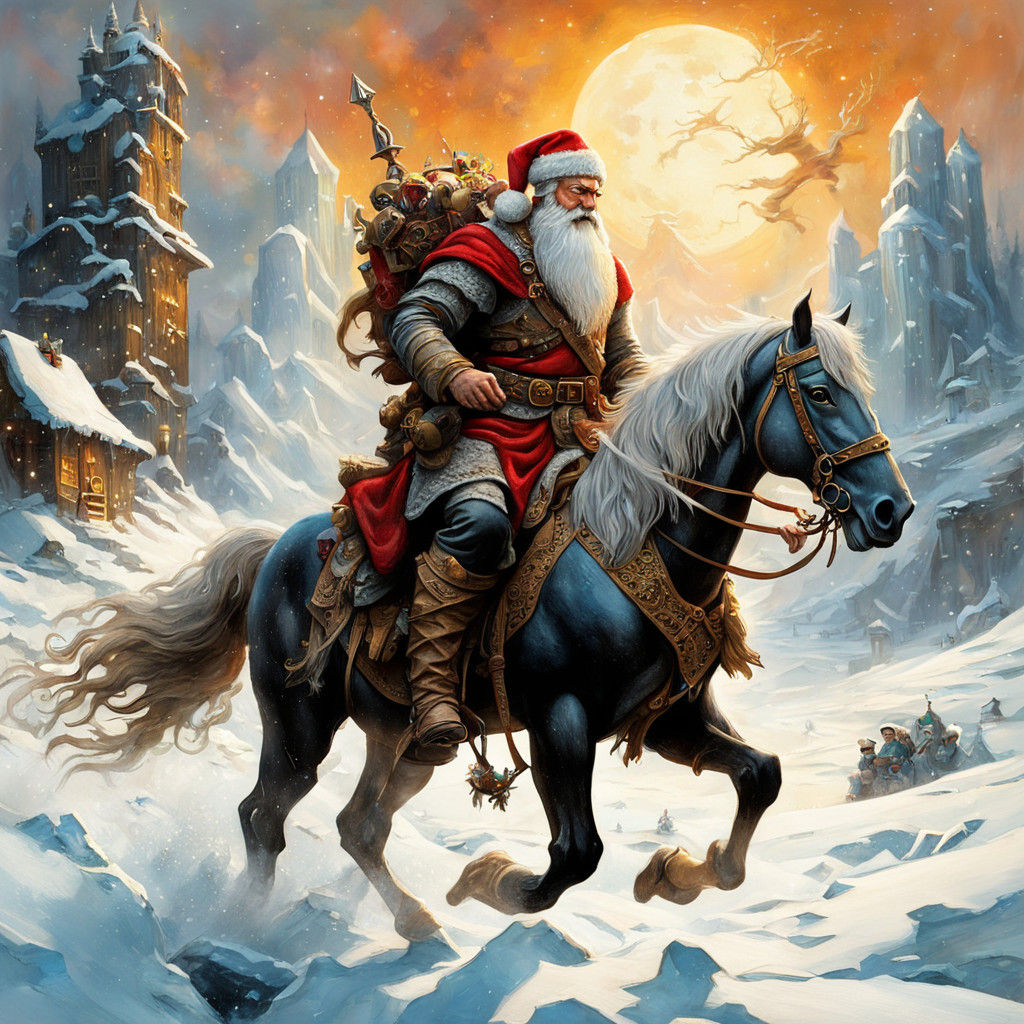 Odin, King of Misfit Toys, Rides Amidst Frosty Norse Landsca...