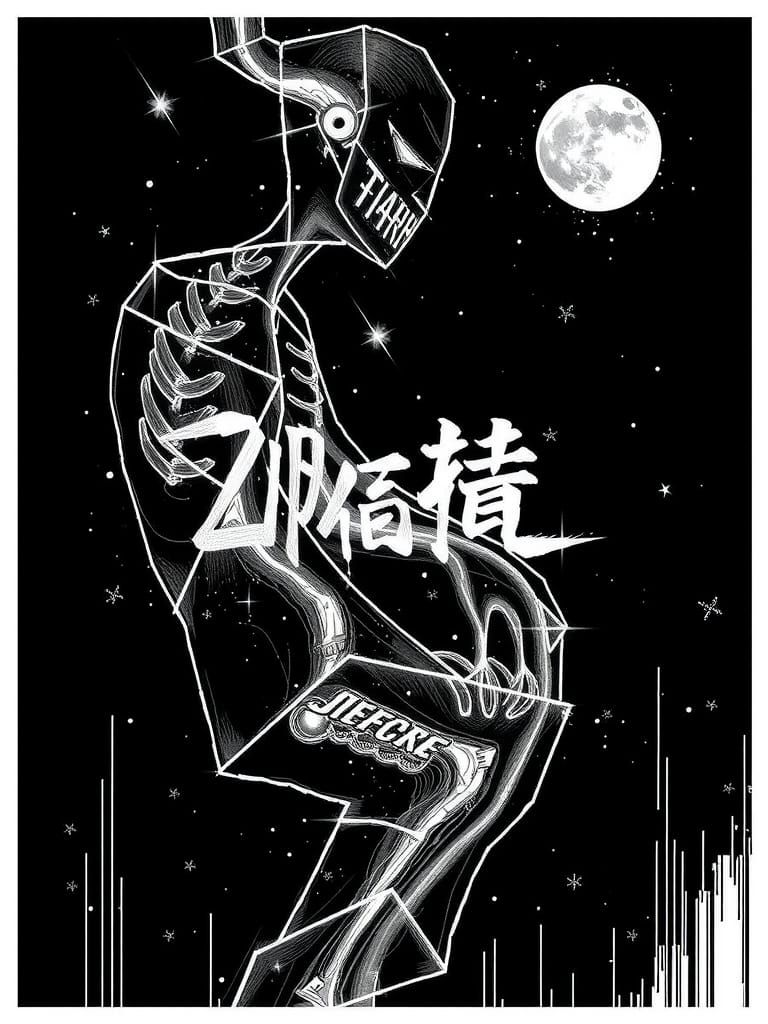 Abstract Block ASCII Art with Geometric Patterns