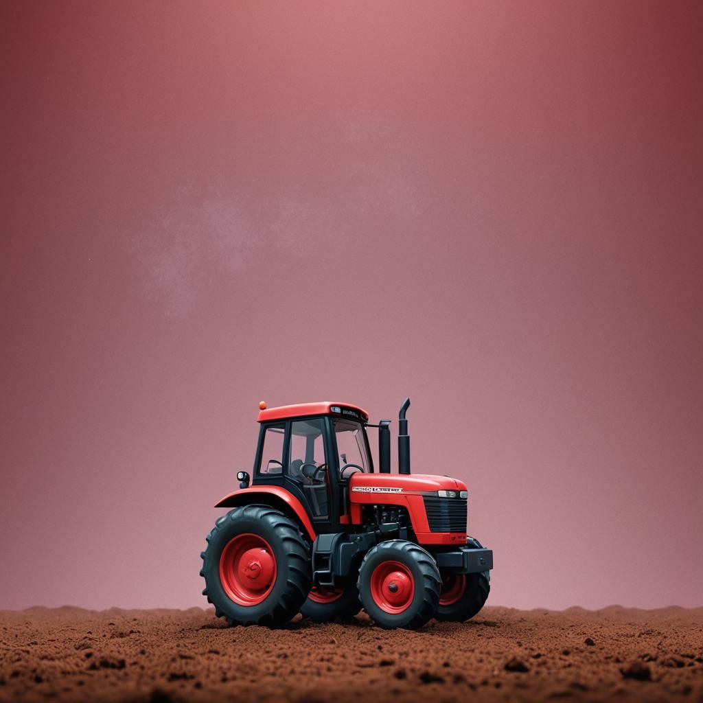 Red Tractor in Pixar Disney 3D Style
