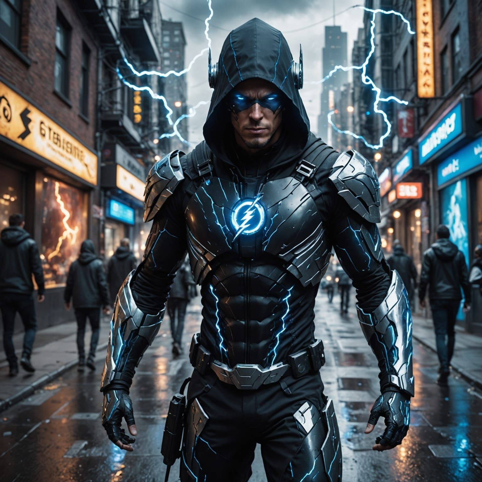 Cyberpunk Flash Concept Art in Vibrant Splendor