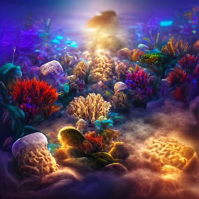 Underwater Coral Reef Ecosystem