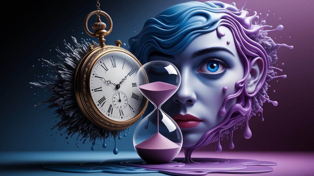 Surreal Pocket Watch Melts into Timeless Liquid