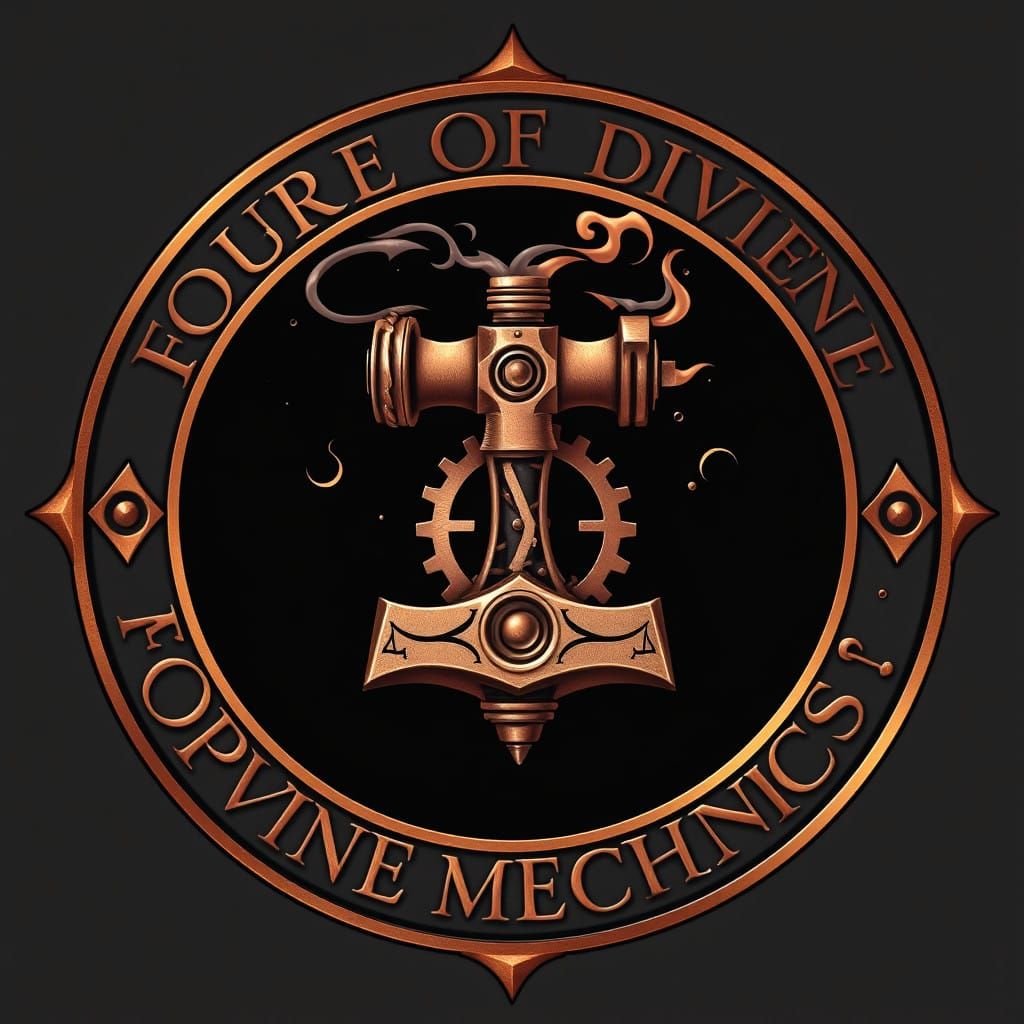 Forge of Divine Mechanics Warforged Division Logo in Copper...