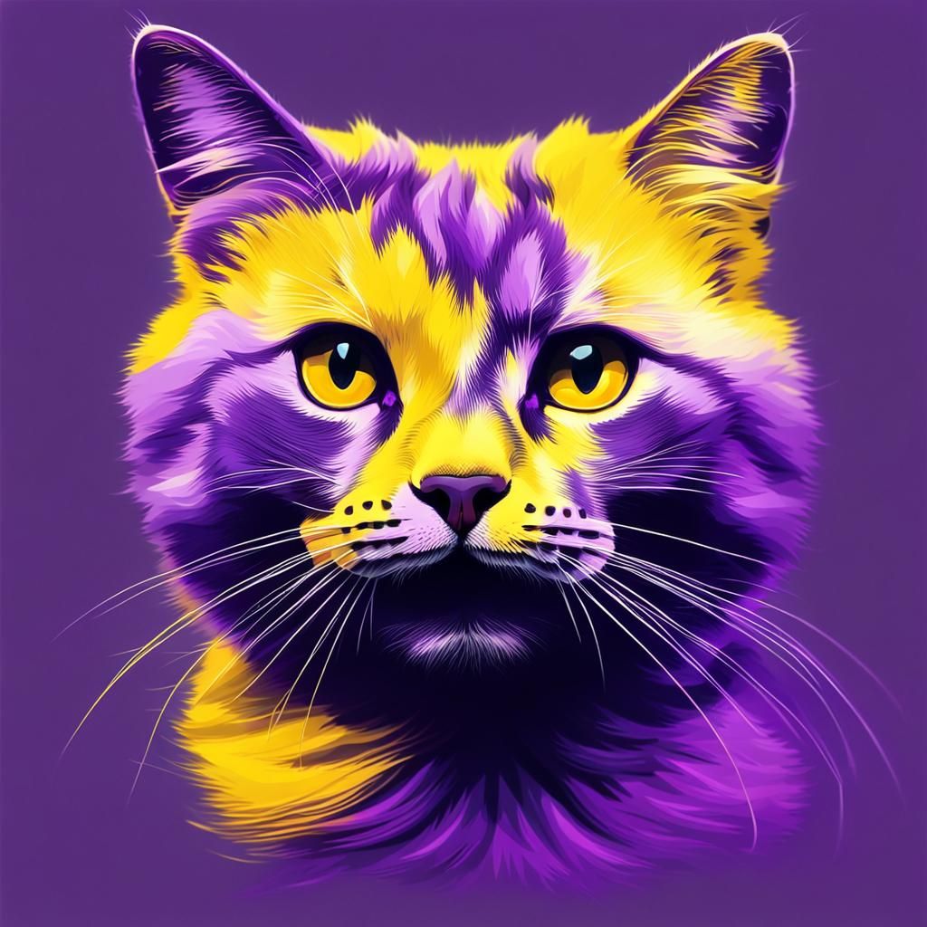 Smiling Cat Portrait with Motion Blur