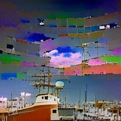 Dystopian Cityscape Under Static Sky