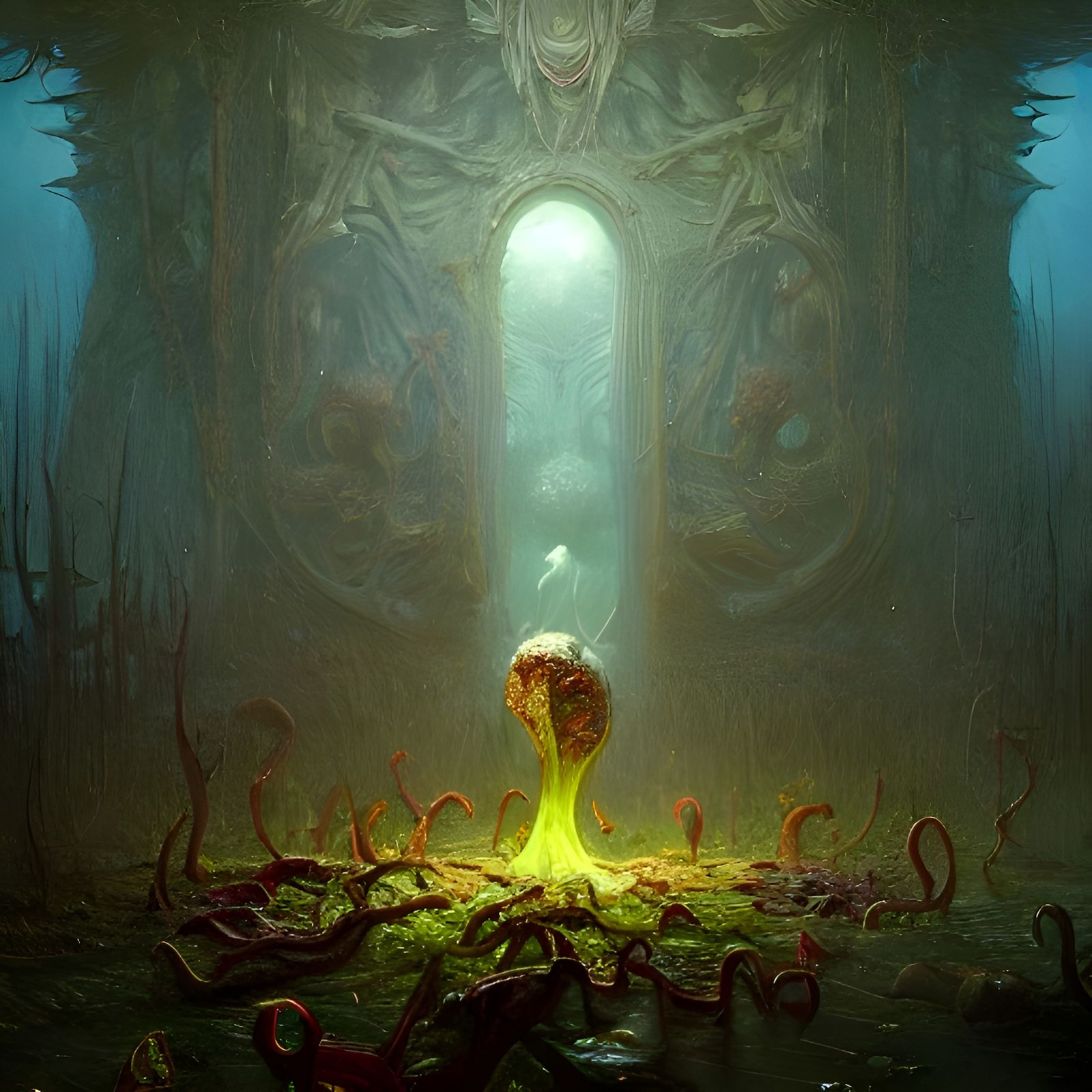 Carnivorous Plants with Teeth: Detailed Concept Art