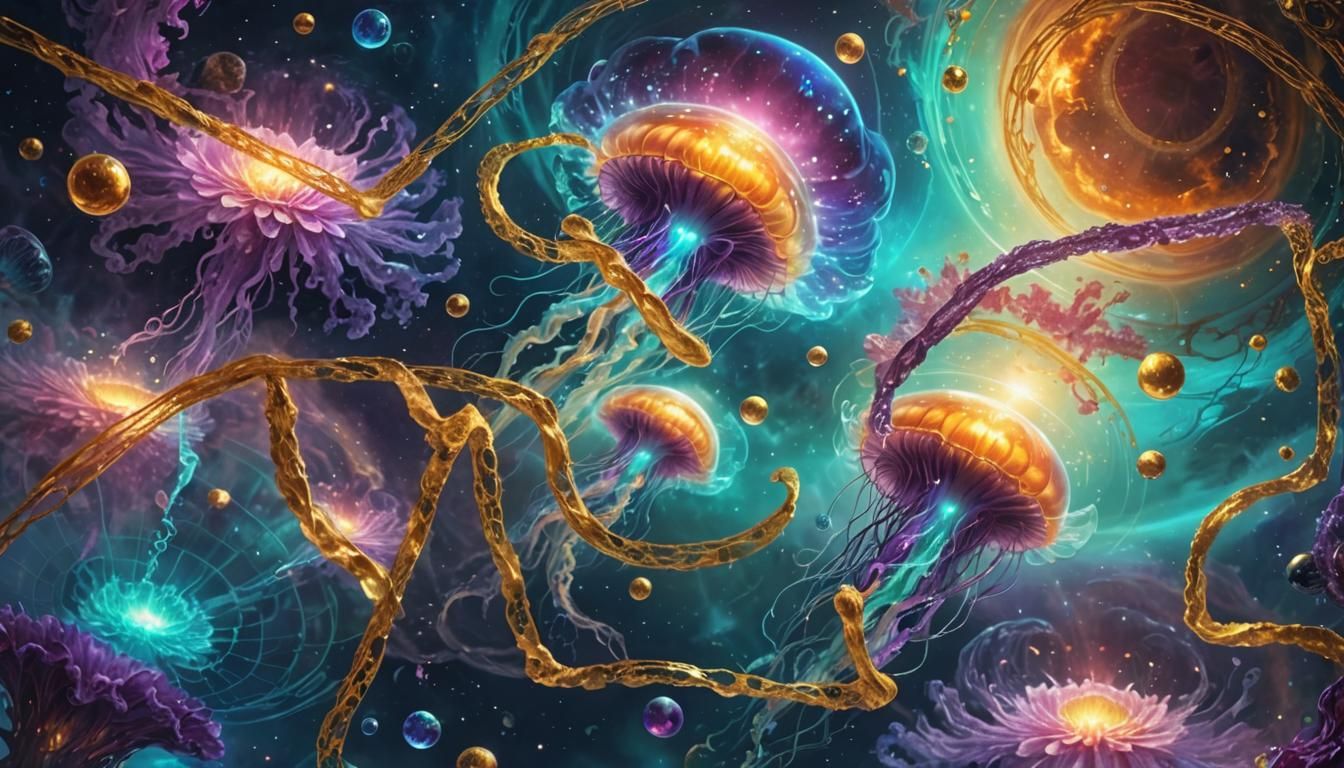 Fantasy Worlds Connected by Iridescent Wormholes