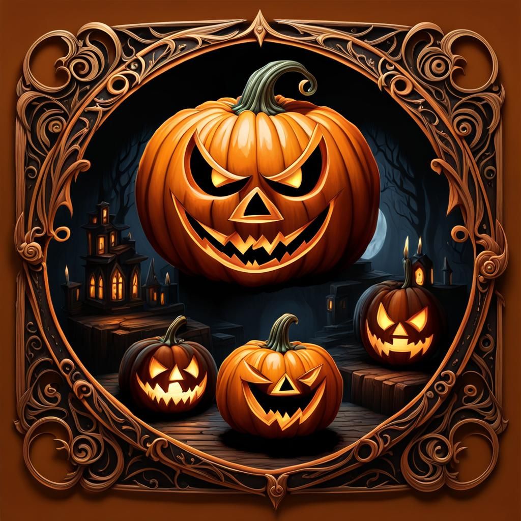 Intricate Evil Clown Pumpkin Carving