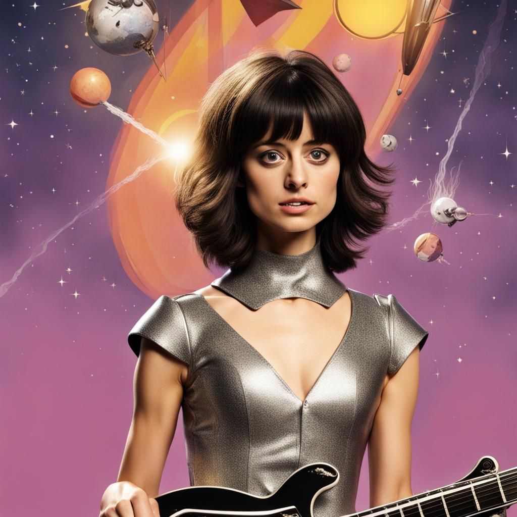 Kate Micucci as Barbarella: Digital Art Portrait