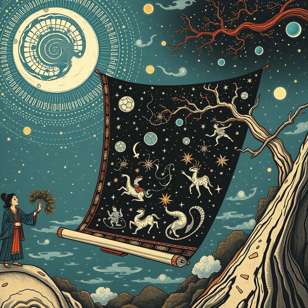 Animated Pattachitra Scrolls Tell Cosmic Stories