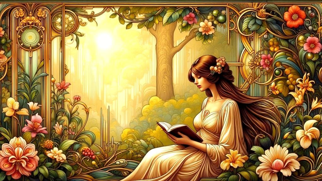 Enchanted Garden Reader: Art Nouveau Illustration