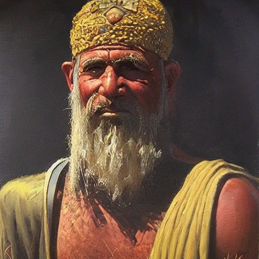 Sumerian in Oil Painting Style