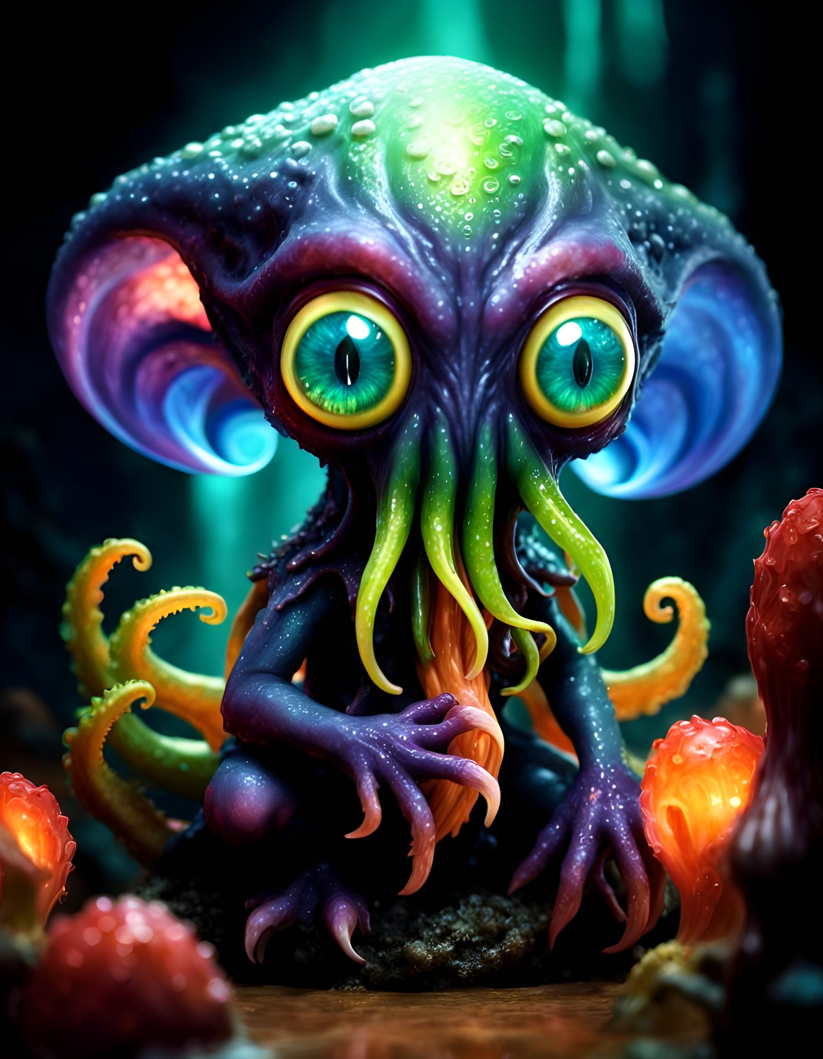 Adorable Eldritch God in High Fantasy Setting
