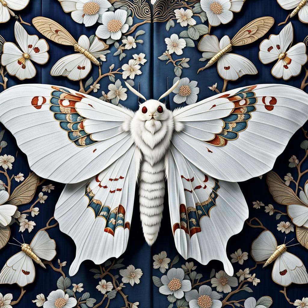 Moth in Kimono: Hyperrealistic Anthropomorphic Art
