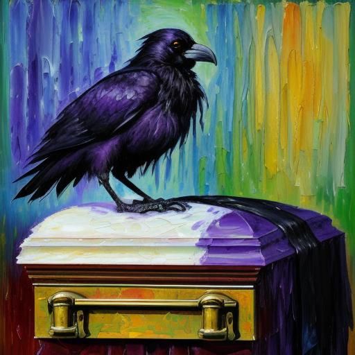 New Orleans Funeral Procession in Expressionist Style