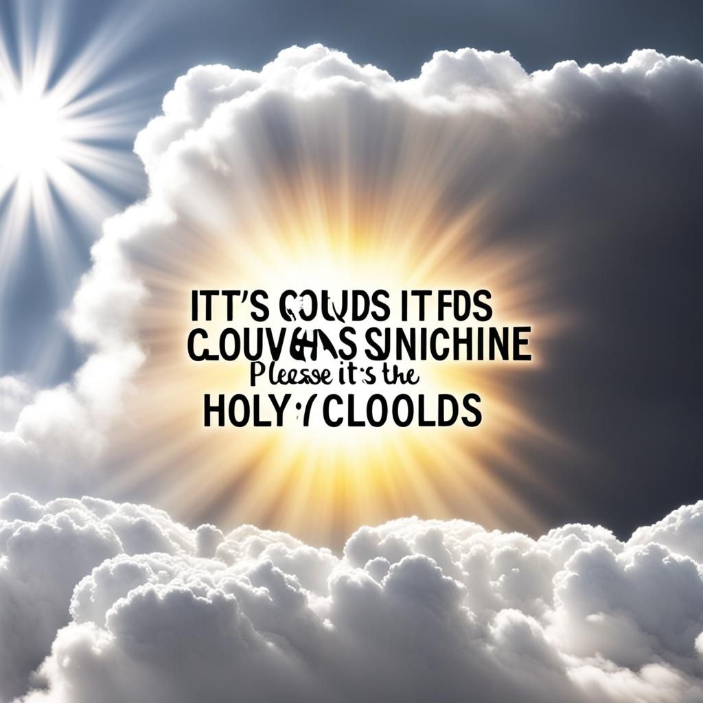 Heavenly Sunshine Beams Through Soft Clouds